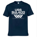 Fashion USCSS T-Shirt Alien USS Sulaco Colonial Marines Aliens Off World Short Sleeve Tshirt Men Cotton O Neck Tees