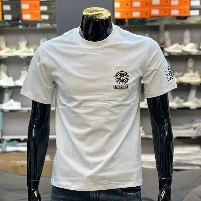 Fashion Stylish Luxury Designer Clothes Oneck Men's Fashion Summer Casual Tops Short Sleeve Cotton T-Shirts Printed Graphic Tee