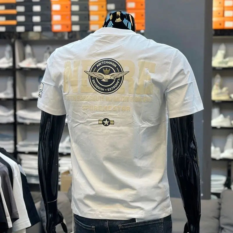 Fashion Stylish Luxury Designer Clothes Oneck Men's Fashion Summer Casual Tops Short Sleeve Cotton T-Shirts Printed Graphic Tee