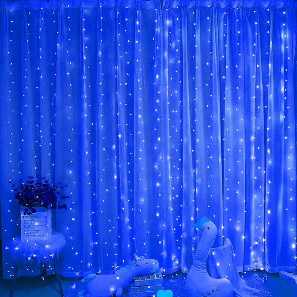 USB Curtain Light Outdoor Fairy String Lights Garden Yard Wedding Birthday Christmas Mother's Day Party Holiday Decor Lights
