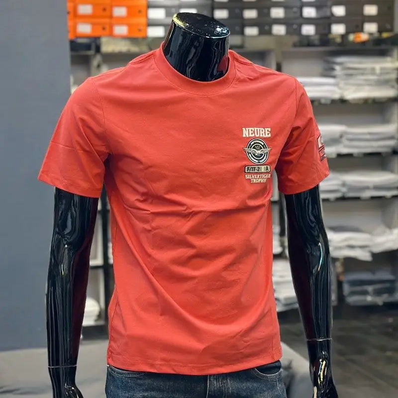 Fashion Stylish Luxury Designer Clothes Oneck Men's Fashion Summer Casual Tops Short Sleeve Cotton T-Shirts Printed Graphic Tee