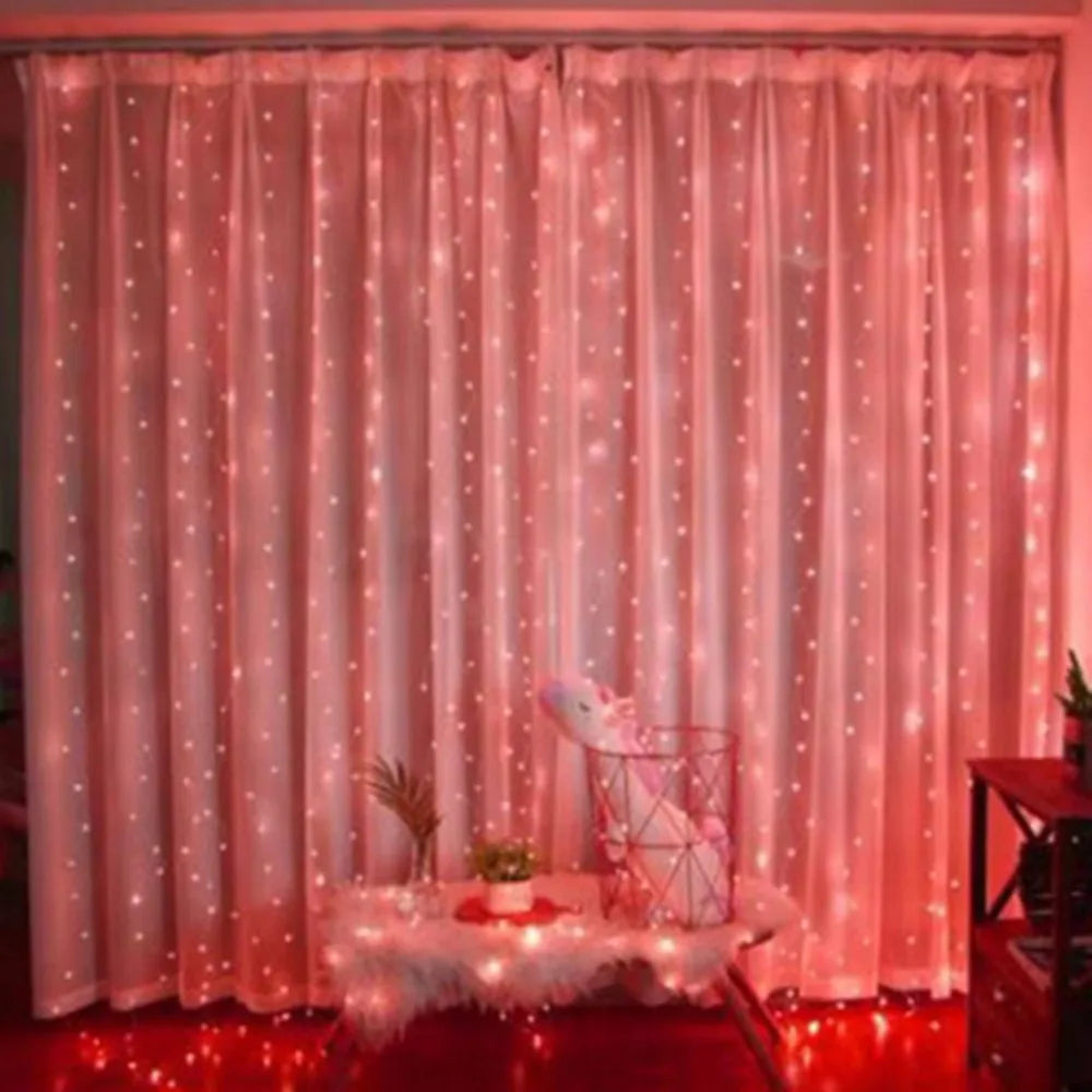 USB Curtain Light Outdoor Fairy String Lights Garden Yard Wedding Birthday Christmas Mother's Day Party Holiday Decor Lights